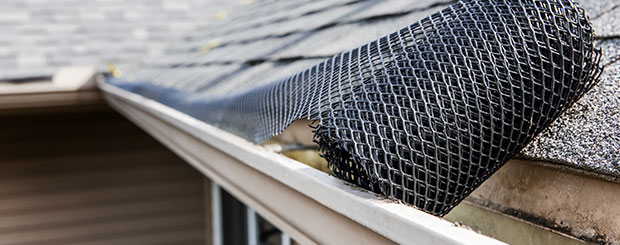 Gutter protection mesh installation